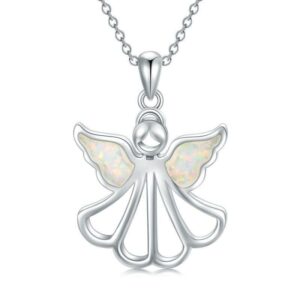 Guardian Angel Wings Sterling Silver Pendant Necklace