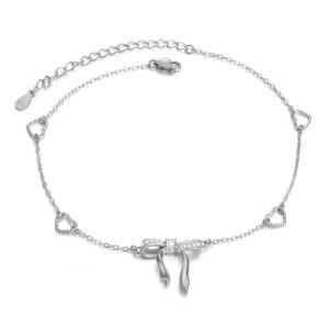 Bow Sterling Silver Anklet