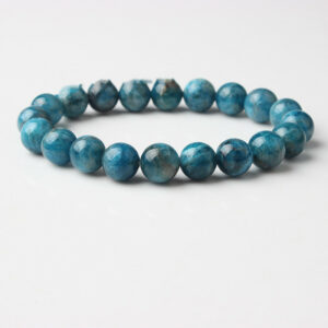 Natural Blue Apatite  Suitable For Men And Women To Wear Elastic Beaded Bracelet